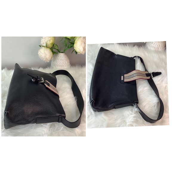 🛍BURBERRY LONDON Black Leather Shoulder Bag🛍 - Picture 7 of 10